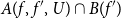 upper A left parenthesis f comma f prime comma upper U right parenthesis intersection upper B left parenthesis f Superscript prime Baseline right parenthesis