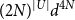 left parenthesis 2 upper N right parenthesis Superscript StartAbsoluteValue upper U EndAbsoluteValue Baseline d Superscript 4 upper N