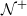 script upper N Superscript plus