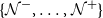 StartSet script upper N Superscript minus Baseline comma ellipsis comma script upper N Superscript plus Baseline EndSet