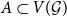 upper A subset of upper V left parenthesis script upper G right parenthesis