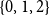 StartSet 0 comma 1 comma 2 EndSet