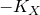 minus upper K Subscript upper X