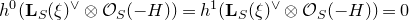 h Superscript 0 Baseline left parenthesis bold upper L Subscript upper S Baseline left parenthesis xi right parenthesis Superscript or Baseline circled times script upper O Subscript upper S Baseline left parenthesis negative upper H right parenthesis right parenthesis equals h Superscript 1 Baseline left parenthesis bold upper L Subscript upper S Baseline left parenthesis xi right parenthesis Superscript or Baseline circled times script upper O Subscript upper S Baseline left parenthesis negative upper H right parenthesis right parenthesis equals 0