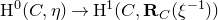normal upper H Superscript 0 Baseline left parenthesis upper C comma eta right parenthesis right arrow normal upper H Superscript 1 Baseline left parenthesis upper C comma bold upper R Subscript upper C Baseline left parenthesis xi Superscript negative 1 Baseline right parenthesis right parenthesis
