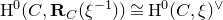 normal upper H Superscript 0 Baseline left parenthesis upper C comma bold upper R Subscript upper C Baseline left parenthesis xi Superscript negative 1 Baseline right parenthesis right parenthesis approximately equals normal upper H Superscript 0 Baseline left parenthesis upper C comma xi right parenthesis Superscript or