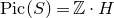 normal upper P normal i normal c left parenthesis upper S right parenthesis equals double struck upper Z dot upper H