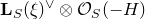 bold upper L Subscript upper S Baseline left parenthesis xi right parenthesis Superscript or circled times script upper O Subscript upper S Baseline left parenthesis negative upper H right parenthesis