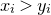 x Subscript i Baseline greater than y Subscript i