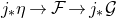j Subscript asterisk Baseline eta right arrow script upper F right arrow j Subscript asterisk Baseline script upper G