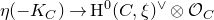 eta left parenthesis minus upper K Subscript upper C Baseline right parenthesis right arrow normal upper H Superscript 0 Baseline left parenthesis upper C comma xi right parenthesis Superscript or Baseline circled times script upper O Subscript upper C
