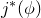 j Superscript asterisk Baseline left parenthesis phi right parenthesis