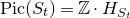 normal upper P normal i normal c left parenthesis upper S Subscript t Baseline right parenthesis equals double struck upper Z dot upper H Subscript upper S Sub Subscript t