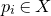 p Subscript i Baseline element of upper X