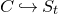upper C right arrow with hook upper S Subscript t