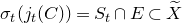 sigma Subscript t Baseline left parenthesis j Subscript t Baseline left parenthesis upper C right parenthesis right parenthesis equals upper S Subscript t Baseline intersection upper E subset of upper X overtilde