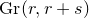 normal upper G normal r left parenthesis r comma r plus s right parenthesis