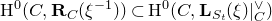 normal upper H Superscript 0 Baseline left parenthesis upper C comma bold upper R Subscript upper C Baseline left parenthesis xi Superscript negative 1 Baseline right parenthesis right parenthesis subset of normal upper H Superscript 0 Baseline left parenthesis upper C comma bold upper L Subscript upper S Sub Subscript t Subscript Baseline left parenthesis xi right parenthesis vertical bar Subscript upper C Superscript or Baseline right parenthesis