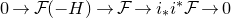 0 right arrow script upper F left parenthesis negative upper H right parenthesis right arrow script upper F right arrow i Subscript asterisk Baseline i Superscript asterisk Baseline script upper F right arrow 0