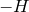 negative upper H