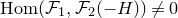 normal upper H normal o normal m left parenthesis script upper F 1 comma script upper F 2 left parenthesis negative upper H right parenthesis right parenthesis not equals 0