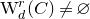 normal upper W Subscript d Superscript r Baseline left parenthesis upper C right parenthesis not equals empty set