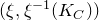 left parenthesis xi comma xi Superscript negative 1 Baseline left parenthesis upper K Subscript upper C Baseline right parenthesis right parenthesis