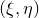left parenthesis xi comma eta right parenthesis