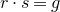 r dot s equals g