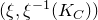 left parenthesis xi comma xi Superscript negative 1 Baseline left parenthesis upper K Subscript upper C Baseline right parenthesis right parenthesis