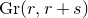 normal upper G normal r left parenthesis r comma r plus s right parenthesis