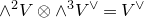 and Superscript 2 Baseline upper V circled times and Superscript 3 Baseline upper V Superscript or Baseline equals upper V Superscript or