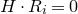 upper H dot upper R Subscript i Baseline equals 0