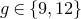 g element of StartSet 9 comma 12 EndSet