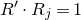 upper R prime dot upper R Subscript j Baseline equals 1
