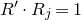 upper R prime dot upper R Subscript j Baseline equals 1