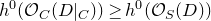 h Superscript 0 Baseline left parenthesis script upper O Subscript upper C Baseline left parenthesis upper D vertical bar Subscript upper C Baseline right parenthesis right parenthesis greater than or equals h Superscript 0 Baseline left parenthesis script upper O Subscript upper S Baseline left parenthesis upper D right parenthesis right parenthesis