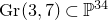 normal upper G normal r left parenthesis 3 comma 7 right parenthesis subset of double struck upper P Superscript 34