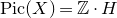 normal upper P normal i normal c left parenthesis upper X right parenthesis equals double struck upper Z dot upper H