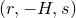 left parenthesis r comma negative upper H comma s right parenthesis