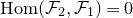 normal upper H normal o normal m left parenthesis script upper F 2 comma script upper F 1 right parenthesis equals 0
