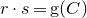 r dot s equals normal g left parenthesis upper C right parenthesis