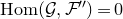 normal upper H normal o normal m left parenthesis script upper G comma script upper F Superscript double prime Baseline right parenthesis equals 0