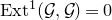 normal upper E normal x normal t Superscript 1 Baseline left parenthesis script upper G comma script upper G right parenthesis equals 0