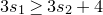 3 s 1 greater than or equals 3 s 2 plus 4
