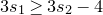 3 s 1 greater than or equals 3 s 2 minus 4