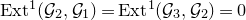 normal upper E normal x normal t Superscript 1 Baseline left parenthesis script upper G 2 comma script upper G 1 right parenthesis equals normal upper E normal x normal t Superscript 1 Baseline left parenthesis script upper G 3 comma script upper G 2 right parenthesis equals 0