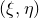 left parenthesis xi comma eta right parenthesis