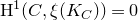 normal upper H Superscript 1 Baseline left parenthesis upper C comma xi left parenthesis upper K Subscript upper C Baseline right parenthesis right parenthesis equals 0