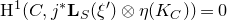normal upper H Superscript 1 Baseline left parenthesis upper C comma j Superscript asterisk Baseline bold upper L Subscript upper S Baseline left parenthesis xi Superscript prime Baseline right parenthesis circled times eta left parenthesis upper K Subscript upper C Baseline right parenthesis right parenthesis equals 0